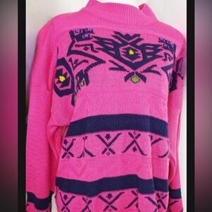 Vintage Gitano Tribal Abstract Knit Sweater